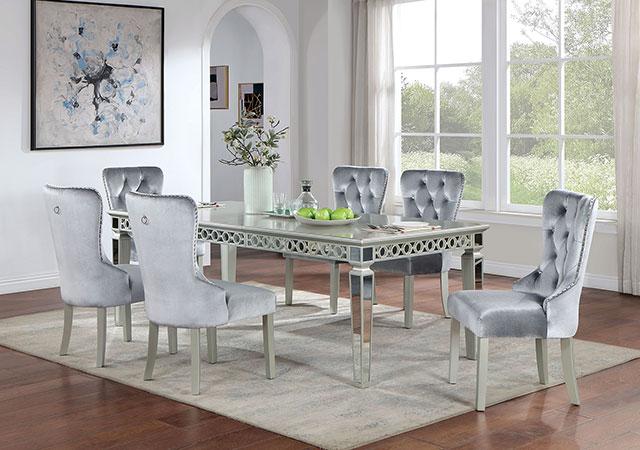 ADALIA Wingback Chair (2/CTN), Silver/Dark Gray - Rebatta Home Store