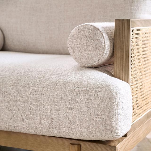 ALESUND Chair, Beige/Light Oak Natural & Brown