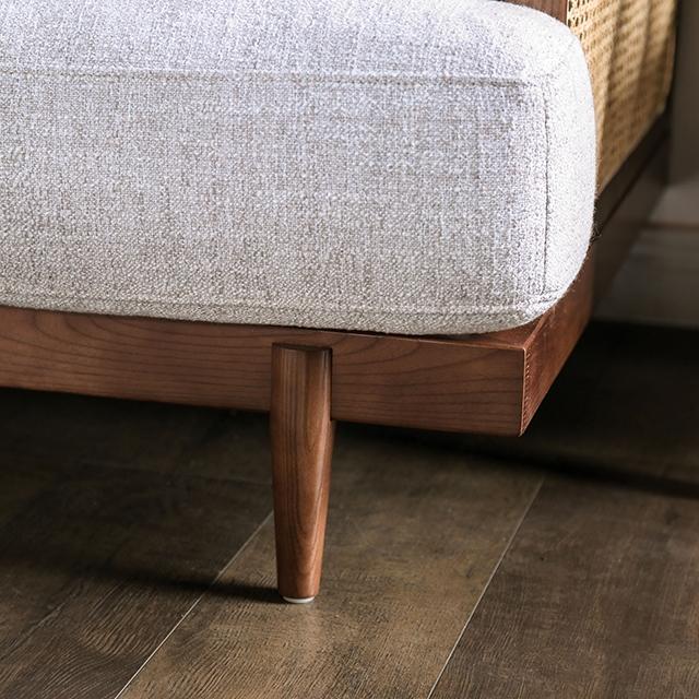 ALESUND Sofa, Beige/Light Oak, Natural & Brown