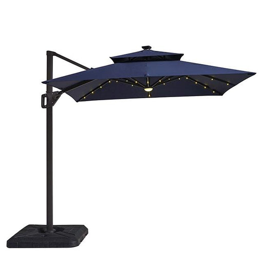 Xico 8 Ft Square Umbrella w/ Double Top w/ LED Light + 37" Large Base - Rebatta Home Store