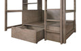 CALLISTUS Twin Workstation Loft Bed, White & Gray - Rebatta Home Store