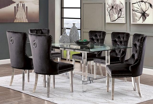 Casper Chrome Dining Table - Rebatta Home Store