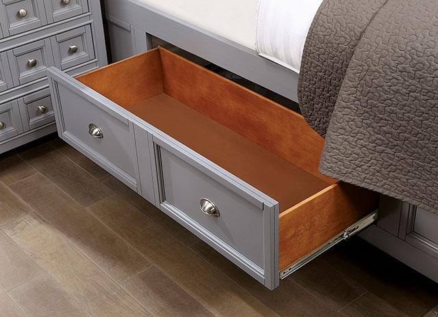 CASTLILE Queen Bed, Gray - Rebatta Home Store