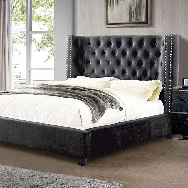 Cayla Bed Silver & Grey