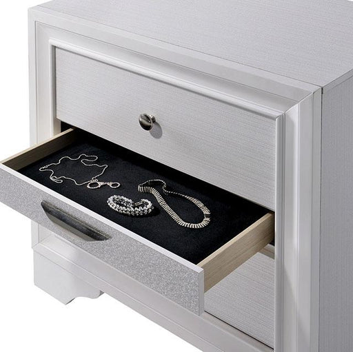 Chrissy White Night Stand - Rebatta Home Store