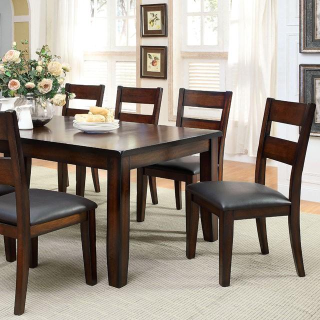 DICKINSON I Dark Cherry Dining Table w/ 18" Leaf - Rebatta Home Store