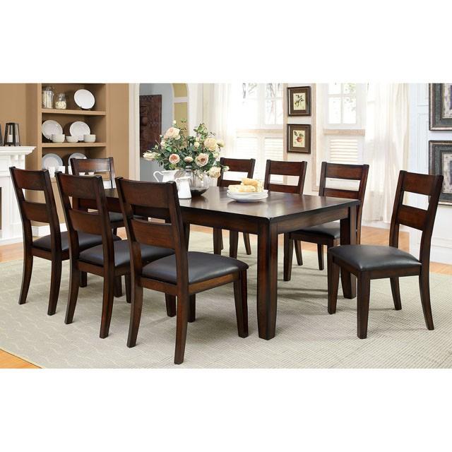 DICKINSON I Dark Cherry Dining Table w/ 18" Leaf - Rebatta Home Store