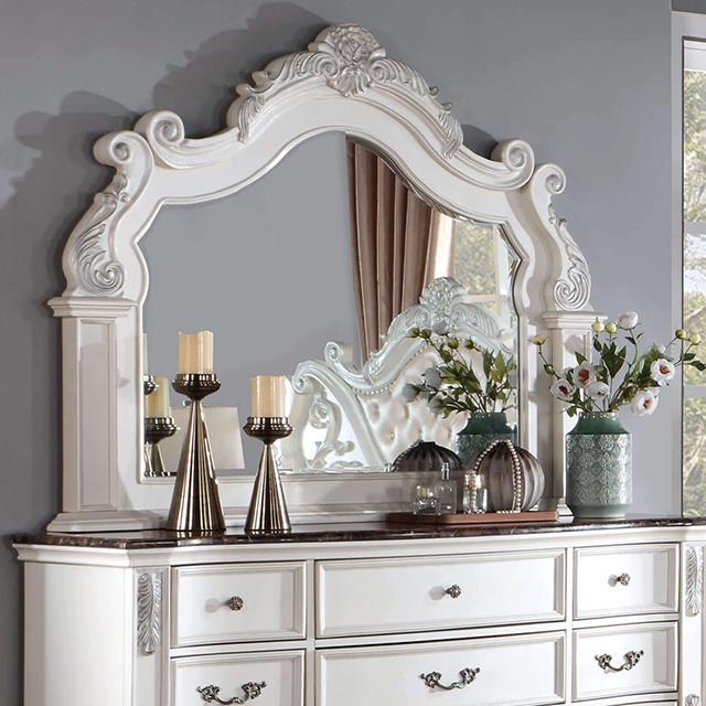 ESPARANZA Mirror, Pearl White - Rebatta Home Store