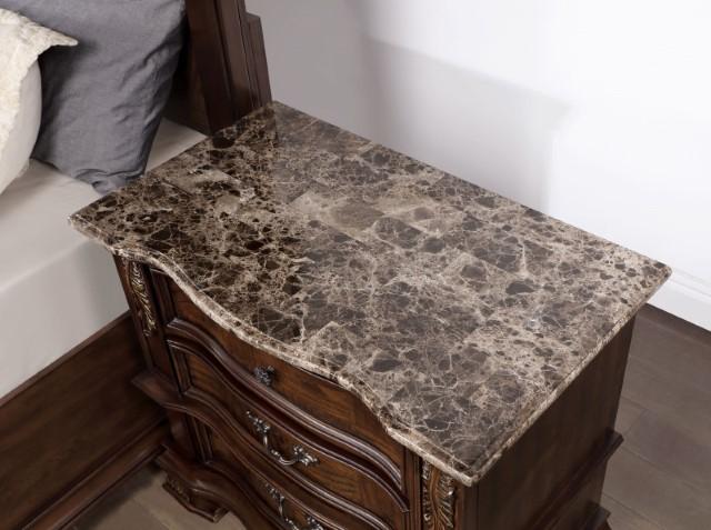 ESPARANZA Night Stand, Brown Cherry - Rebatta Home Store