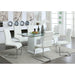 Eva White/Clear Dining Table - Rebatta Home Store