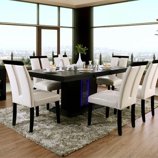 Evangeline Black/Beige Dining Table - Rebatta Home Store