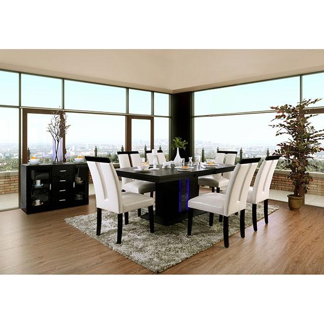 Evangeline Black/Beige Dining Table - Rebatta Home Store