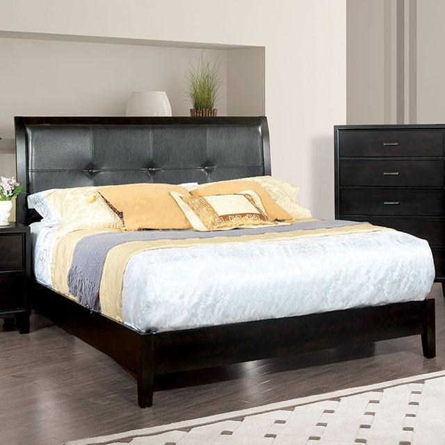 Enrico Full Queen Bed Brown, Black, & Cherry - Rebatta Home Store