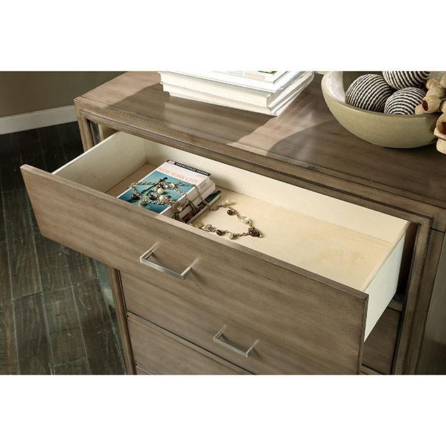 ENRICO I Gray Media Chest - Rebatta Home Store