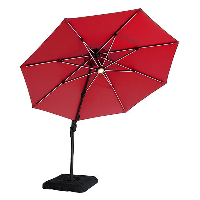 Xico 8 Ft Square Umbrella w/ Double Top w/ LED Light + 37" Large Base - Rebatta Home Store
