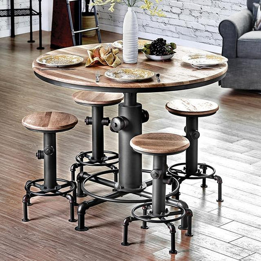 Foskey Antique Black Dining Table - Rebatta Home Store