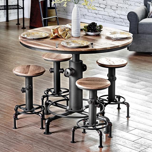 Foskey Antique Black Dining Table - Rebatta Home Store