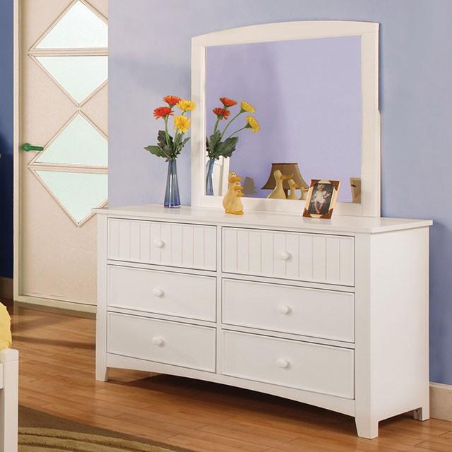 Corry White Mirror - Rebatta Home Store