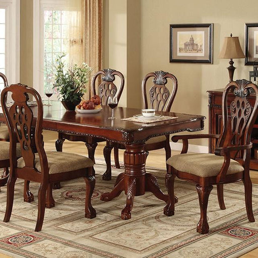 GEORGETOWN Antique Cherry Dining Table w/ Double Pedestals - Rebatta Home Store