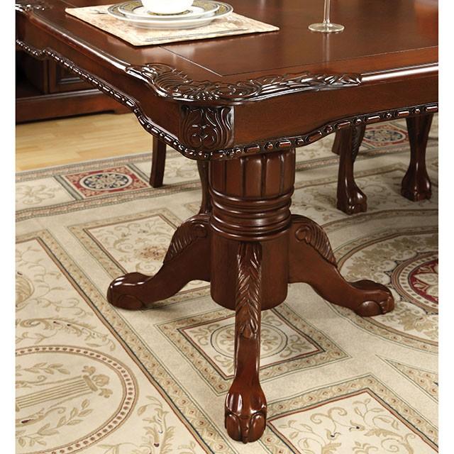 GEORGETOWN Antique Cherry Dining Table w/ Double Pedestals - Rebatta Home Store