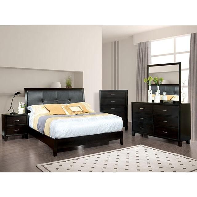 Enrico Full Queen Bed Brown, Black, & Cherry - Rebatta Home Store