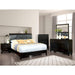 Enrico Full Queen Bed Brown, Black, & Cherry - Rebatta Home Store