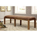 GIANNA Rustic Pine Fabric Bench - Rebatta Home Store