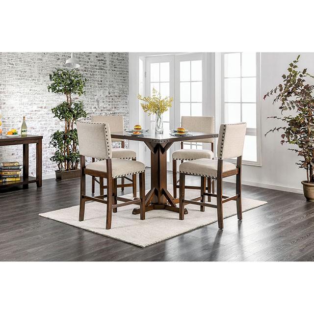 GLENBROOK Brown Cherry Counter Ht. Table - Rebatta Home Store
