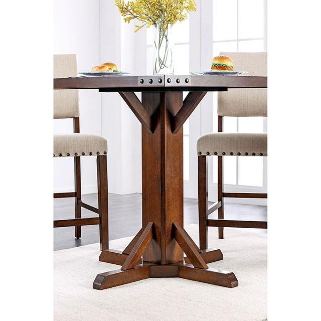GLENBROOK Brown Cherry Counter Ht. Table - Rebatta Home Store