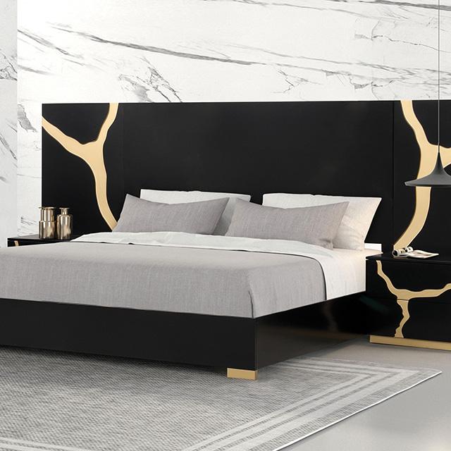 Goldsberg Queen Bed w/ Wall Panels - Rebatta Home Store