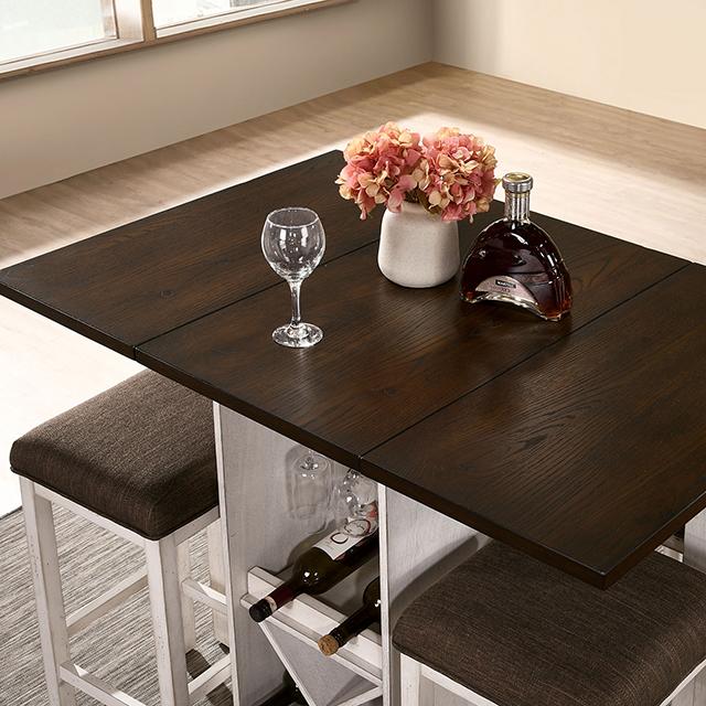 BINGHAM Counter Ht. Table w/ 2 x 15" Leaves - Rebatta Home Store