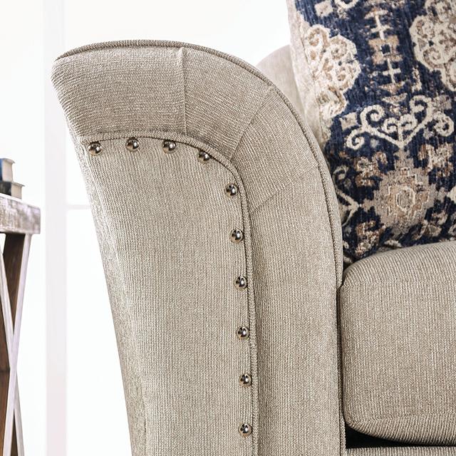 BELSIZE Sofa, Beige/Navy - Rebatta Home Store