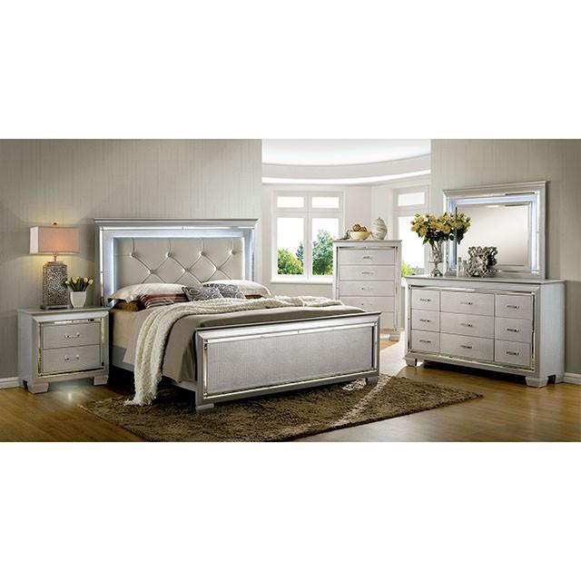 BELLANOVA Silver Night Stand - Rebatta Home Store