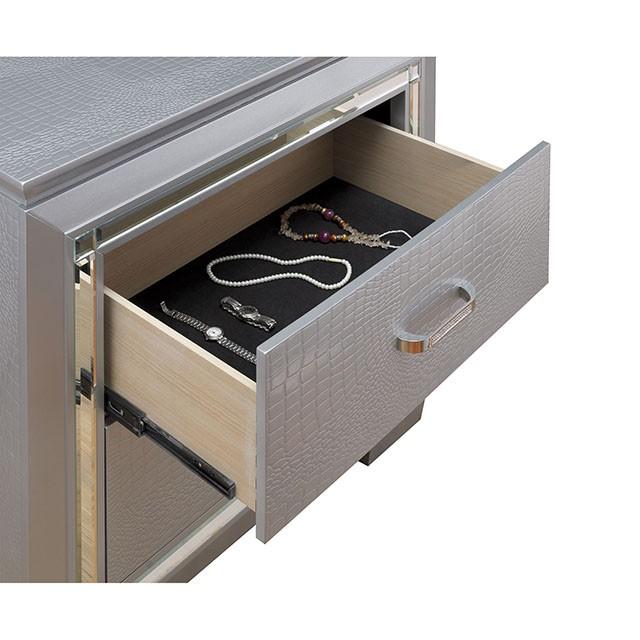 BELLANOVA Silver Night Stand - Rebatta Home Store