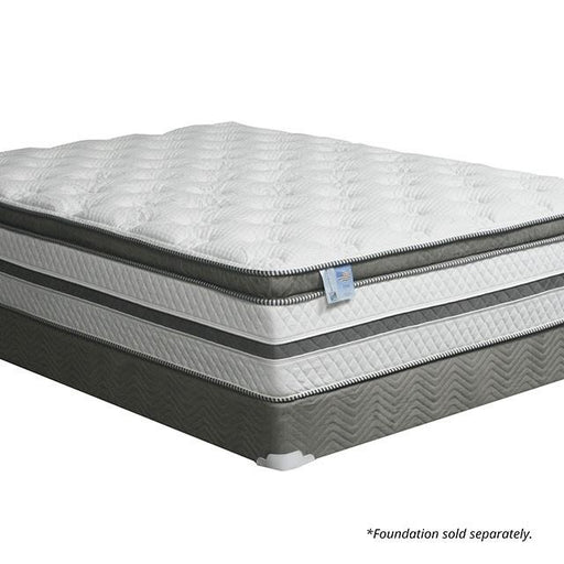 SIDDALEE White/Gray 16" Euro Pillow Top Mattress, E.King - Rebatta Home Store