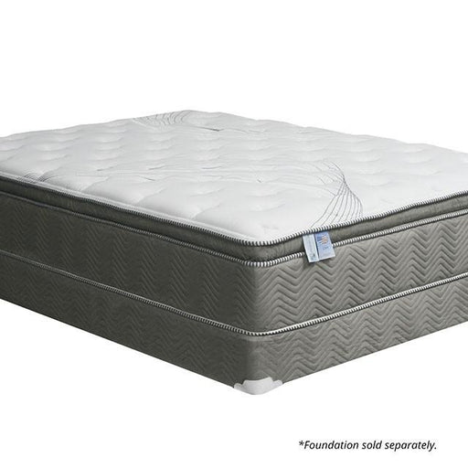 STORMIN White/Gray 13" Euro Pillow Top Mattress, E.King - Rebatta Home Store