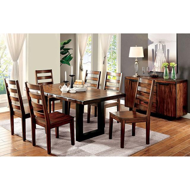 MADDISON Tobacco Oak/Black Bench - Rebatta Home Store