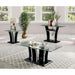 Staten Glossy Black/Chrome End Table - Rebatta Home Store