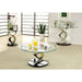 NOVA Satin Plated/Black End Table - Rebatta Home Store