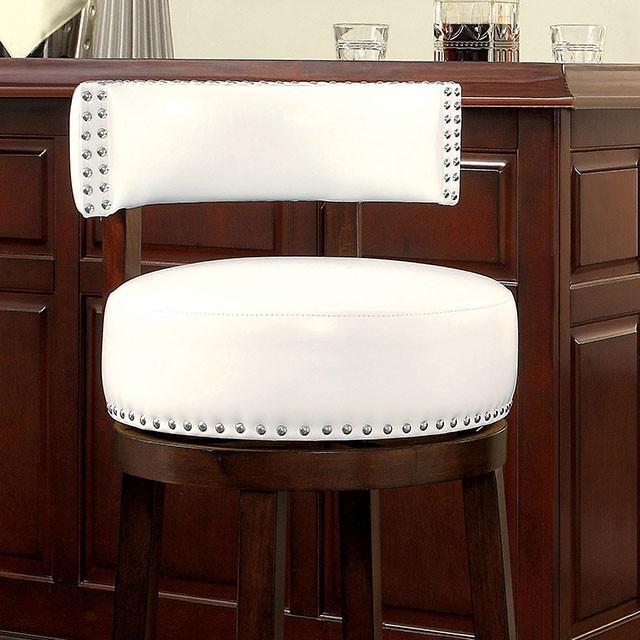 SHIRLEY Dark Oak/White 24" Bar Stool - Rebatta Home Store