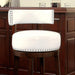 SHIRLEY Dark Oak/White 24" Bar Stool - Rebatta Home Store