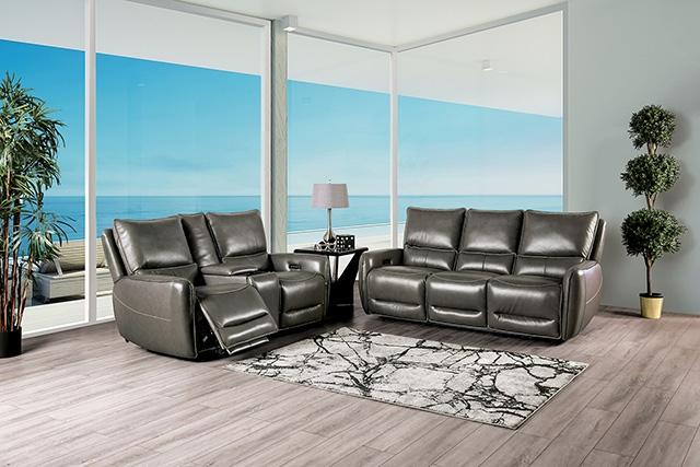 PHINEAS Power Loveseat, Gray - Rebatta Home Store