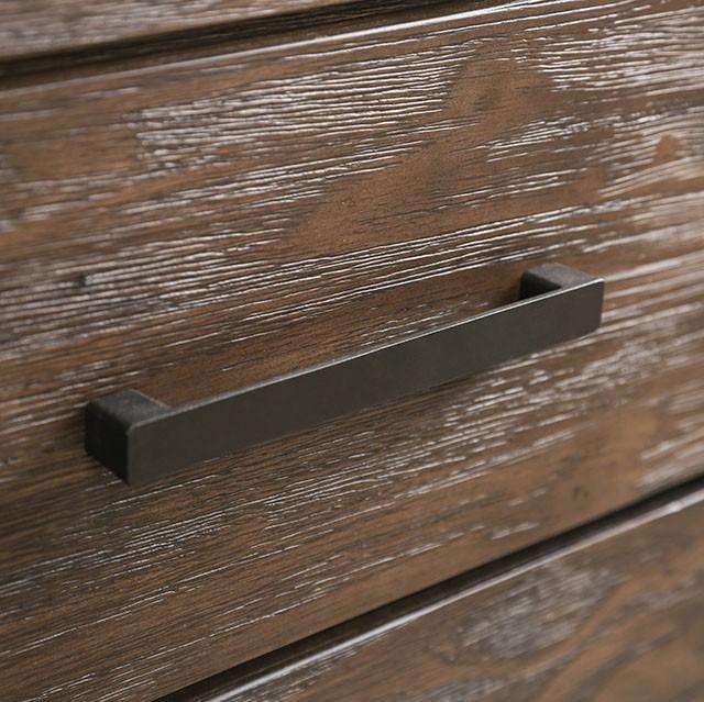 Rexburg Wire-Brushed Rustic Brown 8-Drawer Dresser Mirror - Rebatta Home Store
