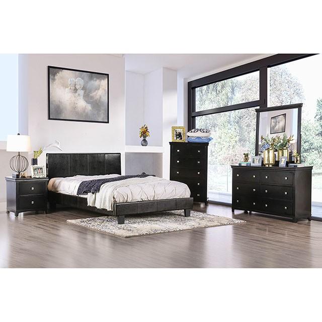 Evans E.King & Cal.King Bed Espressso, White, & Camel - Rebatta Home Store