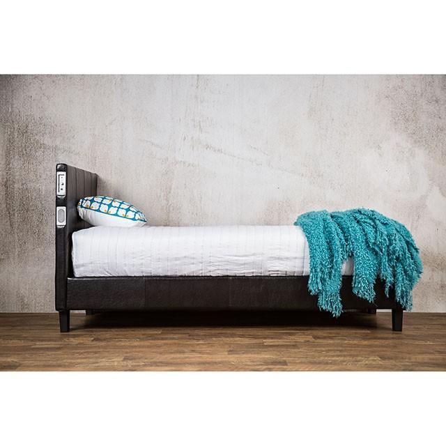 Evans E.King & Cal.King Bed Espressso, White, & Camel - Rebatta Home Store