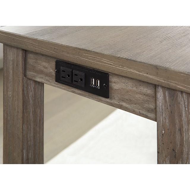 CAERLEON 4 Pc. Counter Ht. Table Set, Wire-brushed Gray - Rebatta Home Store