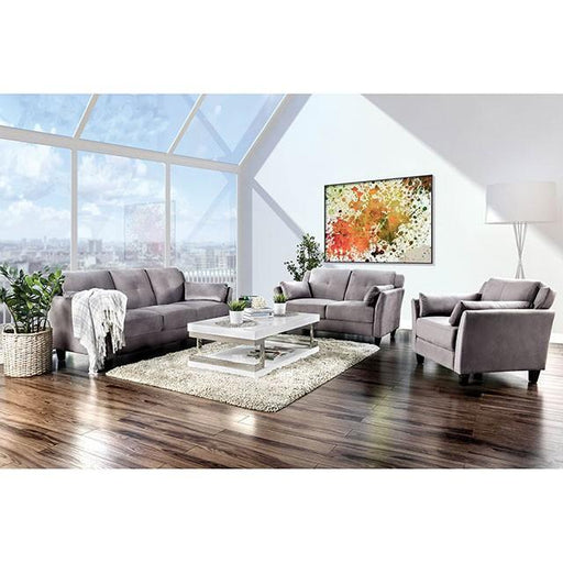 YSABEL Warm Gray Love Seat, Warm Gray (K/D) - Rebatta Home Store