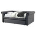 LEANNA Gray Daybed w/ Trundle, Gray - Rebatta Home Store
