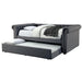 LEANNA Gray Daybed w/ Trundle, Gray - Rebatta Home Store