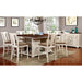 SABRINA Off White/Cherry Ctr.Ht. Chair, Cherry & White (2/CTN) - Rebatta Home Store